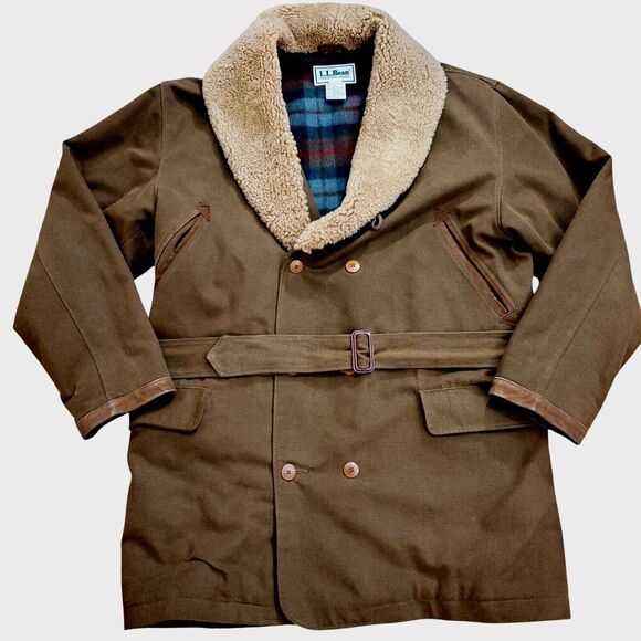 L.L. Bean Other - LL BEAN Vintage Men Large rancher Barn Field Chore Coat Blanket Lined USA RARE